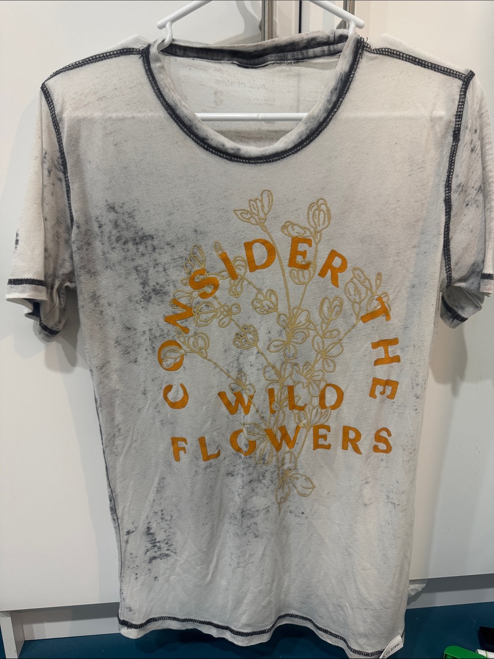 Walk in Love- Consider theWild Flowers Short Sleeve Tee with yellow Print